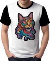 Camisa Camiseta Rave Gato Psicodélico Good Vibe Psicodelia 11 Camisa Camiseta Rave Gato Psicodélico Good Vibe Psicodelia 11