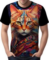 Camisa Camiseta Rave Gato Psicodélico Good Vibe Psicodelia 4 Camisa Camiseta Rave Gato Psicodélico Good Vibe Psicodelia 4