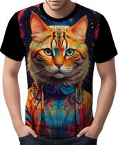 Camisa Camiseta Rave Gato Psicodélico Good Vibe Psicodelia 5 Camisa Camiseta Rave Gato Psicodélico Good Vibe Psicodelia 5