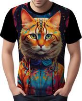 Camisa Camiseta Rave Gato Psicodélico Good Vibe Psicodelia 5