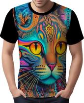 Camisa Camiseta Rave Gato Psicodélico Good Vibe Psicodelia 6 Camisa Camiseta Rave Gato Psicodélico Good Vibe Psicodelia 6
