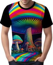 Camisa Camiseta Rave Jardim Psicodélico Good Vibe Cogumelo 3