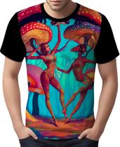 Camisa Camiseta Rave Jardim Psicodélico Good Vibe Cogumelo 6