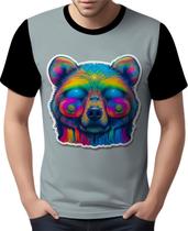 Camisa Camiseta Rave Urso Psicodélico Arco Iris Good Vibes 2