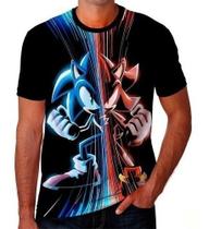 Camisa Camiseta Sonic Adulto Infantil 01