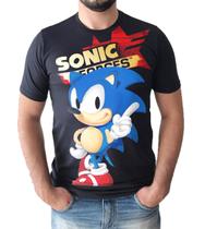 Camisa Camiseta Sonic Mega Blusa Games Geek Series Animes Masculino e Infantil