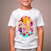 Camisa Camiseta Sonic O Filme Infantil Sonic amarelo Desenho Unisex