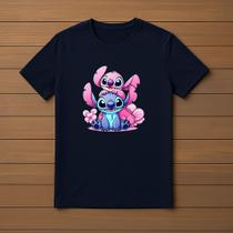 Camisa Camiseta T-Shirt Infantil Juvenil Menino Menina Lilo Stitch Cafune Filme Desenho