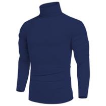 Camisa Camiseta Térmica Gola Alta Proteção Solar UV 50+ Blusa Segunda Pele Masculina Manga Longa