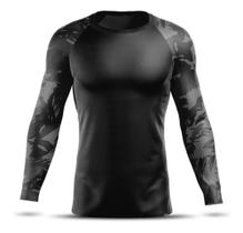 Camisa Camiseta Térmica Segunda Pele RashGuard Camuflada Academia Manga Longa Proteção Solar Esporte