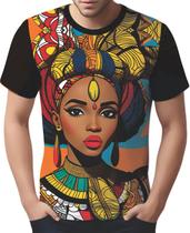 Camisa Camiseta Tshirt Africa PopArt Mul.her Africana Arte 2 - Enjoy Shop