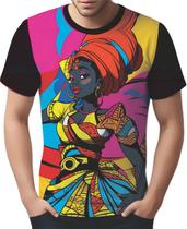 Camisa Camiseta Tshirt Africa PopArt Mul.her Africana Arte 3