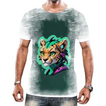Camisa Camiseta Tshirt Animais Cyberpunk Chetaah Guepardo 1 - Enjoy Shop