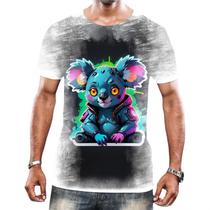 Camisa Camiseta Tshirt Animais Cyberpunk Coalas Fofos HD Camisa Camiseta Tshirt Animais Cyberpunk Coalas Fofos HD