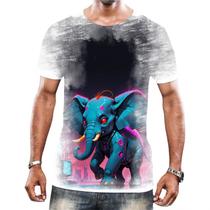 Camisa Camiseta Tshirt Animais Cyberpunk Elefantes Safari 4 Camisa Camiseta Tshirt Animais Cyberpunk Elefantes Safari 4