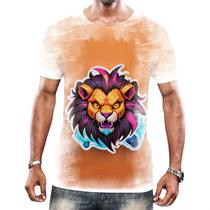 Camisa Camiseta Tshirt Animais Cyberpunk Leão Rei da Selva 2 - Enjoy Shop