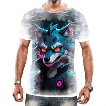 Camisa Camiseta Tshirt Animais Cyberpunk Lobos Matilha HD 3