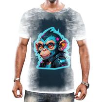 Camisa Camiseta Tshirt Animais Cyberpunk Macacos Gorilas 1 Camisa Camiseta Tshirt Animais Cyberpunk Macacos Gorilas 1