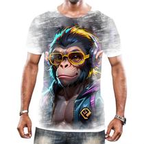 Camisa Camiseta Tshirt Animais Cyberpunk Macacos Gorilas 2 Camisa Camiseta Tshirt Animais Cyberpunk Macacos Gorilas 2