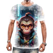 Camisa Camiseta Tshirt Animais Cyberpunk Macacos Gorilas 3 Camisa Camiseta Tshirt Animais Cyberpunk Macacos Gorilas 3