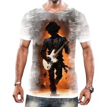 Camisa Camiseta Tshirt Animais Guitarrista Guitarra Música 2
