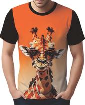 Camisa Camiseta Tshirt Animais Óculos Girafas Moderna HD 1