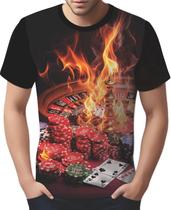Camisa Camiseta Tshirt Baralho Poker Roleta Sorte Dados 1