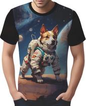 Camisa Camiseta Tshirt Cachorro Astronauta Cão Lua Marte 1