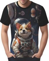 Camisa Camiseta Tshirt Cachorro Astronauta Cão Lua Marte 2
