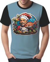 Camisa Camiseta Tshirt Chefe Cozinheiro Cozinha Peixes HD 1 Camisa Camiseta Tshirt Chefe Cozinheiro Cozinha Peixes HD 1