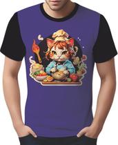 Camisa Camiseta Tshirt Chefe Gato Cozinheiro Cozinha 3