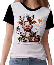 Camisa Camiseta Tshirt Chefe Vaquinha Cozinheira Cozinha 4 Camisa Camiseta Tshirt Chefe Vaquinha Cozinheira Cozinha 4