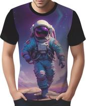 Camisa Camiseta Tshirt Estampa Astronauta Lua Galaxia HD 1