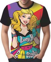 Camisa Camiseta Tshirt Estampa Mu.lher Loira Pop Art Moda 1