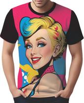 Camisa Camiseta Tshirt Estampa Mu.lher Loira Pop Art Moda 5