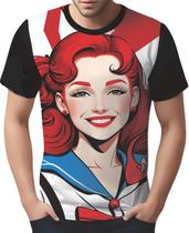 Camisa Camiseta Tshirt Estampa Mu.lher Marinheira Pop Art 3