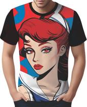 Camisa Camiseta Tshirt Estampa Mu.lher Marinheira Pop Art 4