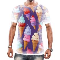 Camisa Camiseta Tshirt Estampa Sorvetes Sorvetinhos Verão 5 Camisa Camiseta Tshirt Estampa Sorvetes Sorvetinhos Verão 5