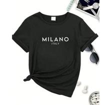 Camisa Camiseta Tshirt Feminina Baby Look Algodão Milano Italia Blusa