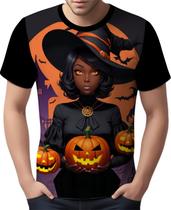 Camisa Camiseta Tshirt Halloween Bruxa Afro Terror Negra 5 Camisa Camiseta Tshirt Halloween Bruxa Afro Terror Negra 5