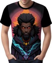 Camisa Camiseta Tshirt Halloween Bruxo Afro Mago Negro 5 Camisa Camiseta Tshirt Halloween Bruxo Afro Mago Negro 5