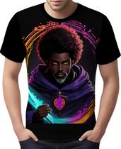Camisa Camiseta Tshirt Halloween Bruxo Afro Mago Negro 6 Camisa Camiseta Tshirt Halloween Bruxo Afro Mago Negro 6