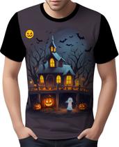 Camisa Camiseta Tshirt Halloween Cenário Castelo Terror 3