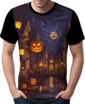 Camisa Camiseta Tshirt Halloween Cenário Castelo Terror 5 Camisa Camiseta Tshirt Halloween Cenário Castelo Terror 5