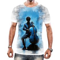 Camisa Camiseta Tshirt Instrumento Corda Violoncelo Arte 1