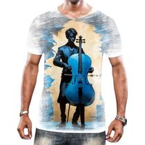 Camisa Camiseta Tshirt Instrumento Corda Violoncelo Arte 5