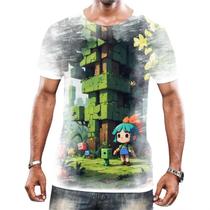 Camisa Camiseta Tshirt Jogo Quadrado de Blocos Mineração 11 - Enjoy Shop