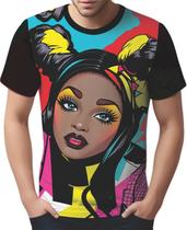 Camisa Camiseta Tshirt Mu.lher Negra Preta PopArt Cultura 4