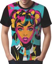 Camisa Camiseta Tshirt Mu.lher Negra Preta PopArt Cultura 5 Camisa Camiseta Tshirt Mu.lher Negra Preta PopArt Cultura 5