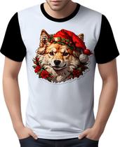 Camisa Camiseta Tshirt Natal Festa Cachorro Samoieda Neve